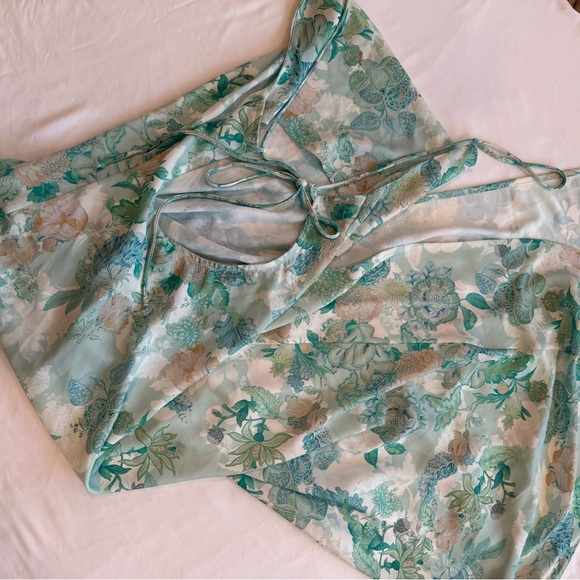 RESA Aqua Floral Backless Dress - Picture 9 of 10
